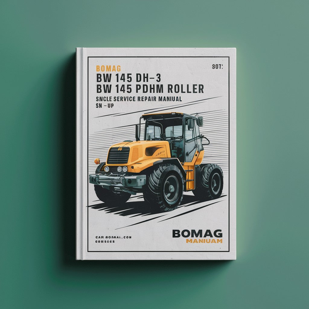 BOMAG BW 145 DH-3 BW 145 PDH-3 Single DRUM Roller SN 901581481003 & UP Service Repair Manual
