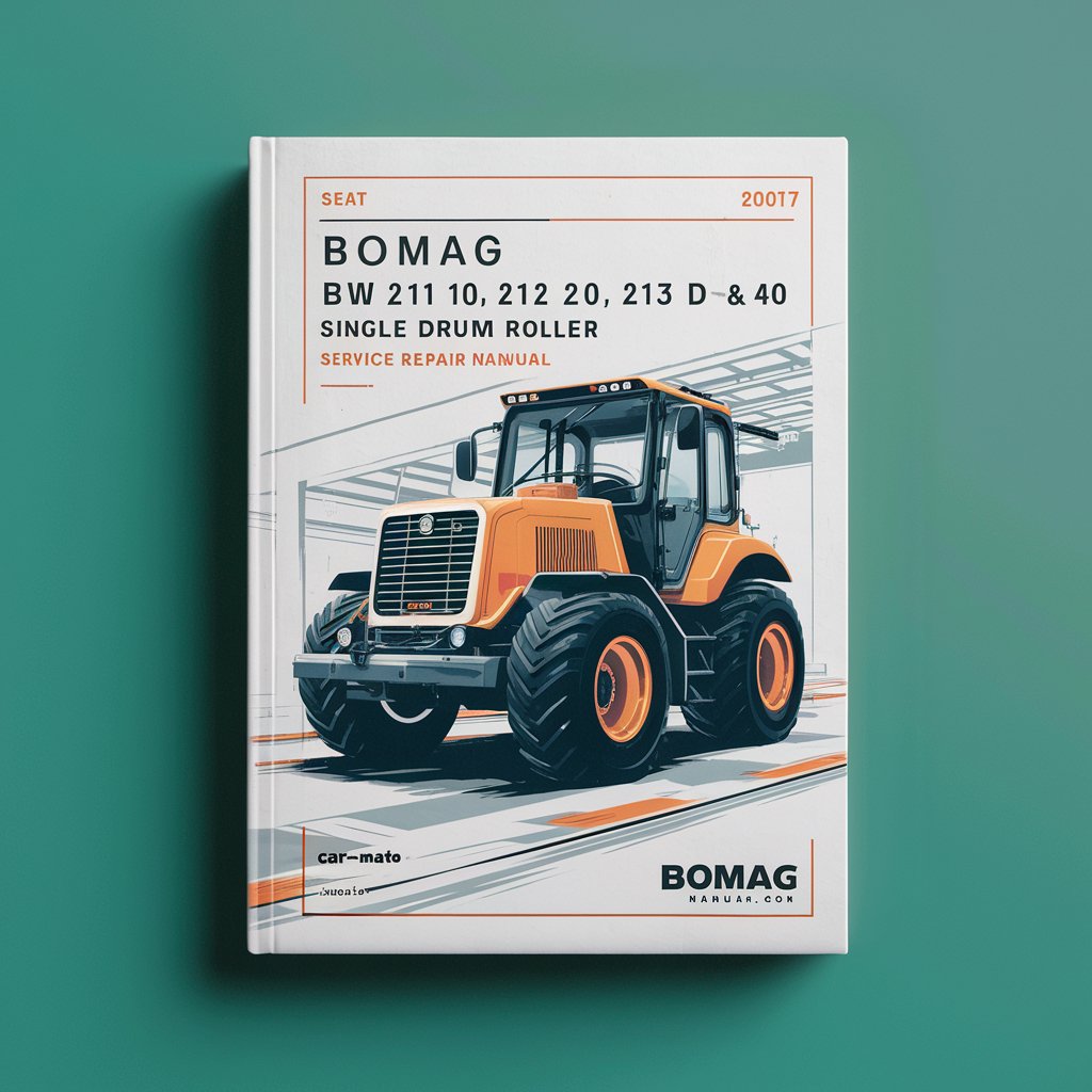 BOMAG BW 211 D-40 212 D-40 213 D-40 Single DRUM Roller SN 10158244 & UP (2007) Service Repair Manual