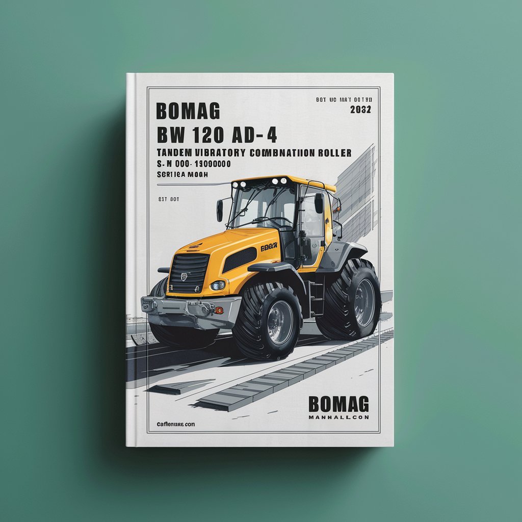 BOMAG BW 120 AD-4 BW 125 AD-4 TAndEM VIBRATORY Roller And COMBINATION Roller SN 10188009 & UP Service Repair Manual