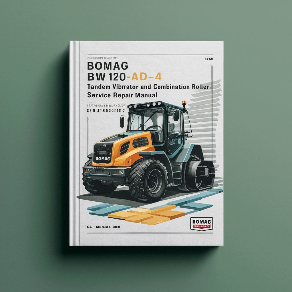 BOMAG BW 120 AD-4 BW 125 AD-4 TAndEM VIBRATORY Roller And COMBINATION Roller SN 10188016 & UP Service Repair Manual
