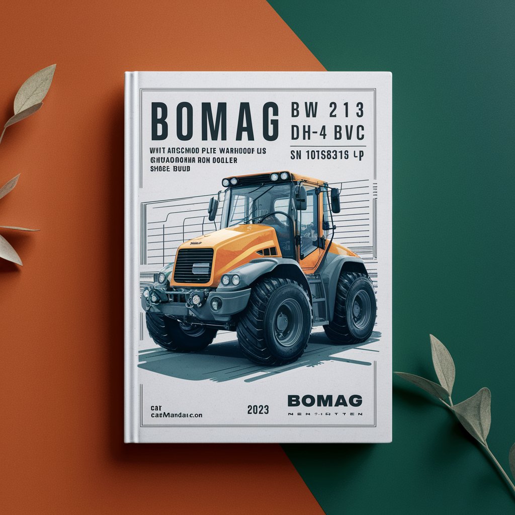 BOMAG BW 213 DH-4 BVC WITH ATTACHMENT PLATE VARIOCONTROL PLUS Single DRUM Roller SN 10158316 & UP Service Repair Manual