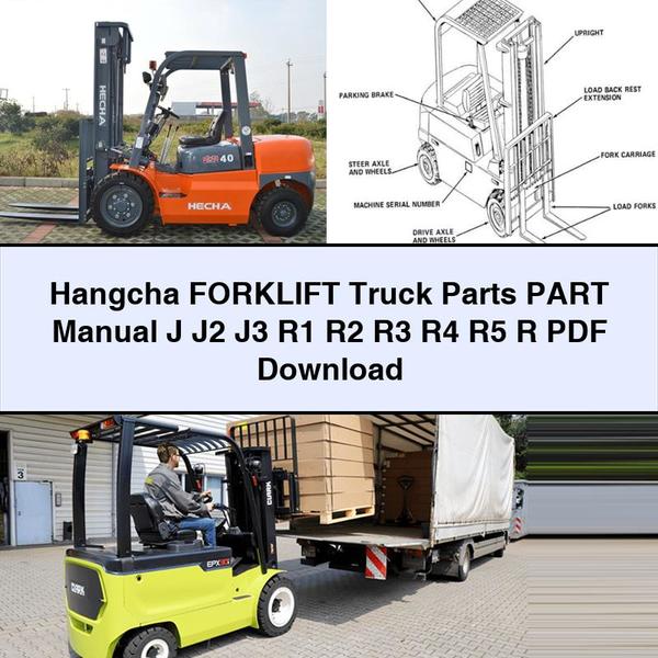 Hangcha Forklift Truck Parts PART Manual J J2 J3 R1 R2 R3 R4 R5 R