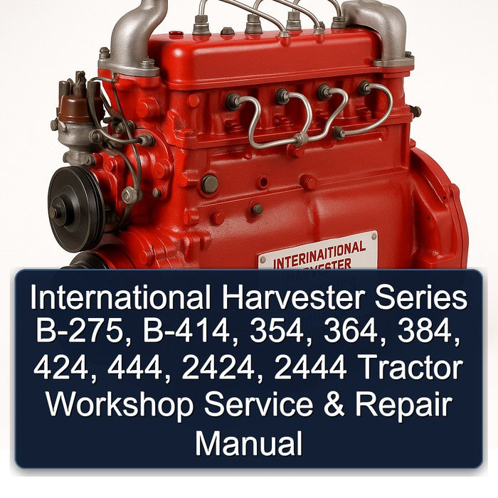 International Harvester Series B-275, B-414, 354, 364, 384, 424, 444, 2424, 2444 Tractor Service Repair Workshop Manual