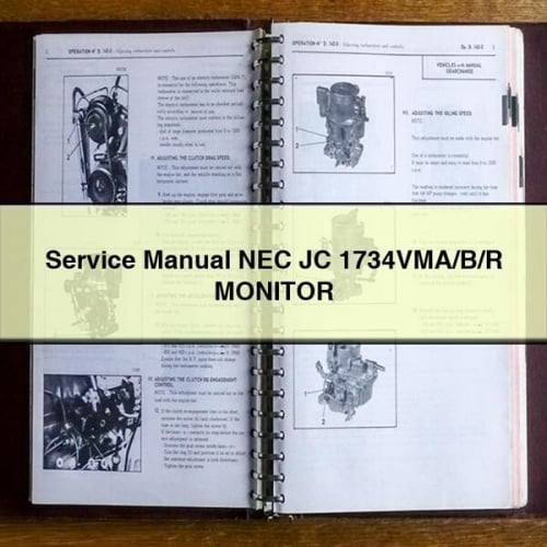 Service Repair Manual NEC JC 1734VMA/B/R MONITOR