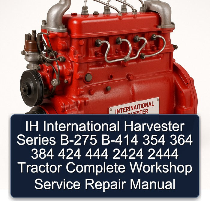 IH International Harvester Series B-275 B-414 354 364 384 424 444 2424 2444 Tractor Service Repair Workshop Manual PDF
