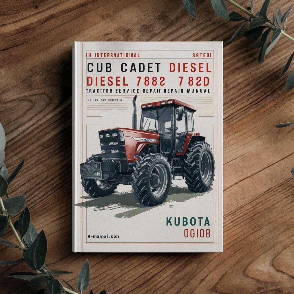 IH International Cub Cadet Diesel 782 782D Tractor Engine Service Repair Manual Kubota D600B Engine Fuel and Electrical Systems