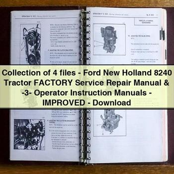 Ford New Holland 8240 Tractor Operator Instruction (4 Files) Service Repair Workshop Manual PDF
