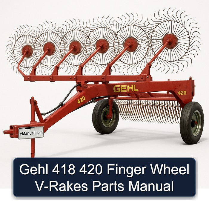 Gehl 418 420 Finger Wheel V-RAKES Parts Catalog PDF