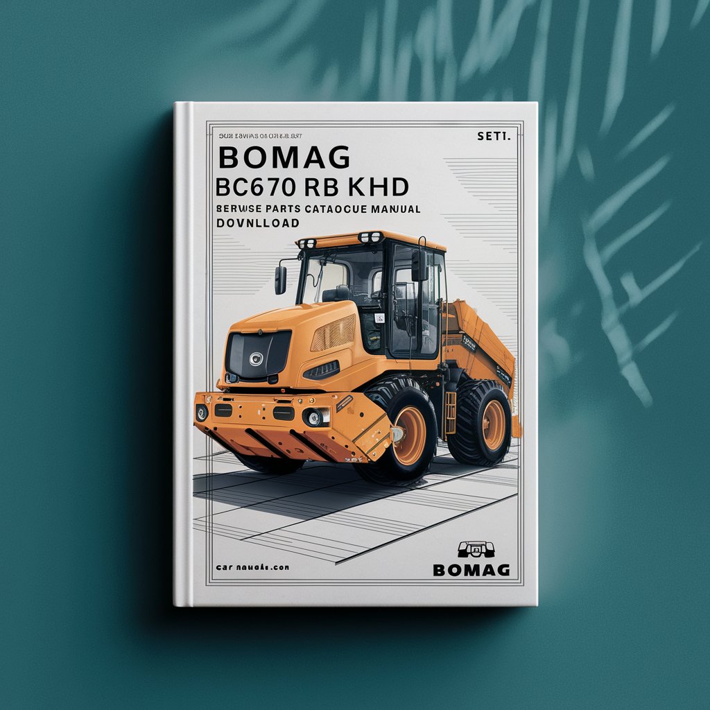Bomag BC670 RB KHD refuse compactor Service Parts Catalogue Manual SN101570300101-101570300176