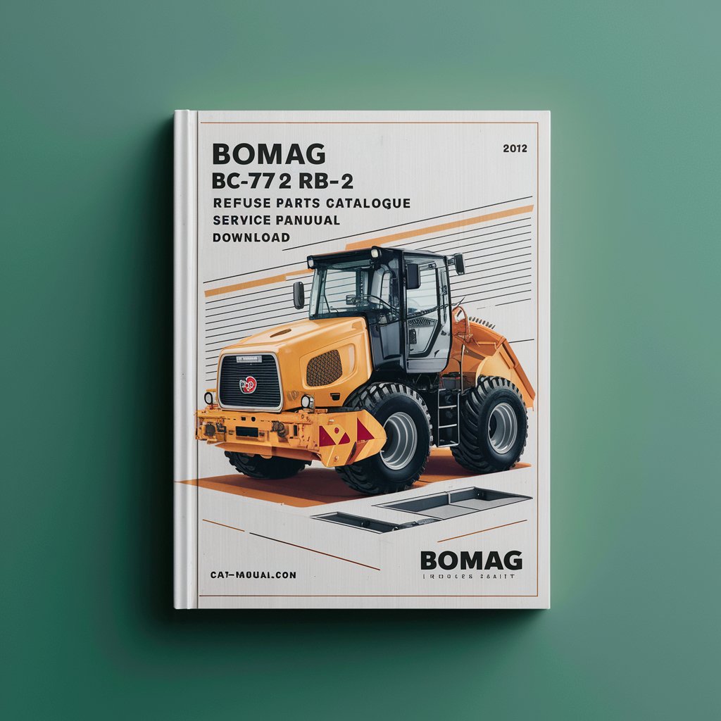 Bomag BC772 RB-2 refuse compactor Service Parts Catalogue Manual SN101570581002-101570581183
