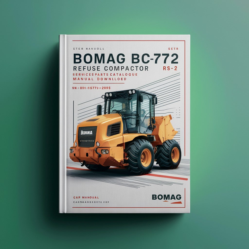 Bomag BC772 RS-2 refuse compactor Service Parts Catalogue Manual SN101570511001-101570519999