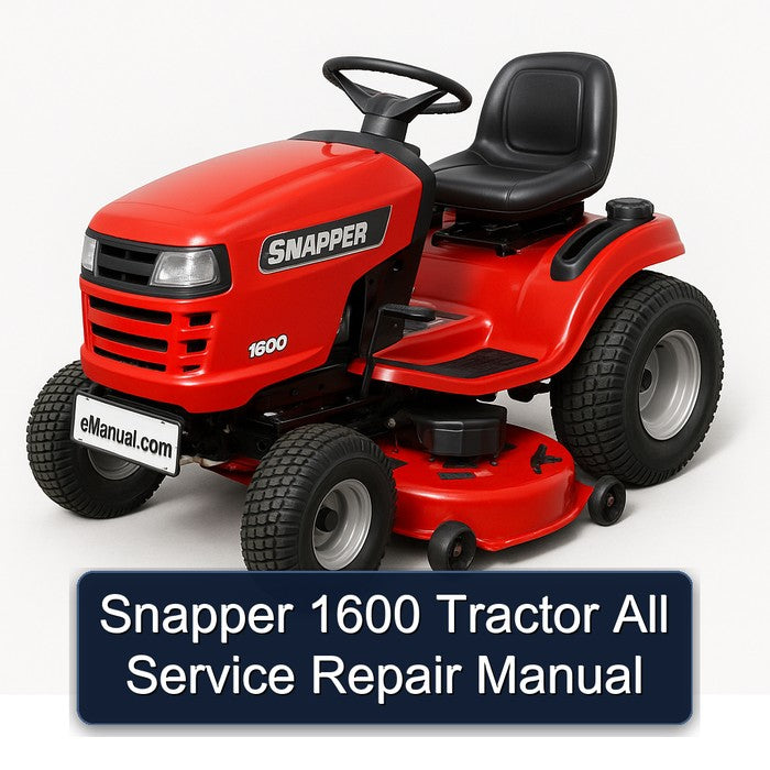 Snapper 1600 Tractor All Service Repair Workshop Manual PDF