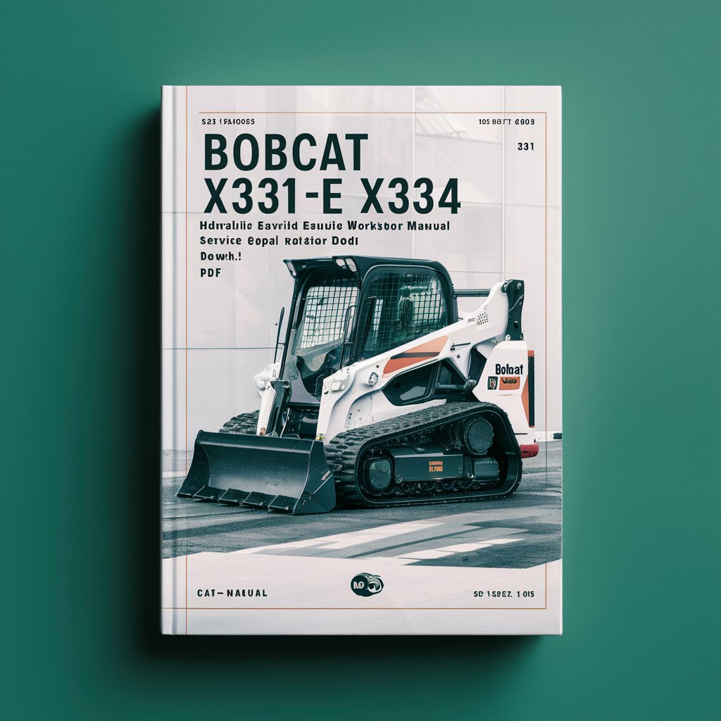 Bobcat X331 X331E X334 Hydraulic Excavator Service Repair Workshop Manual (S/N 512913001 & Above S/N 517711001 & Above S/N 516711001 & Above)