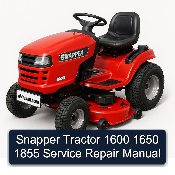 Snapper Tractor 1600 1650 1855 Service Repair Workshop Manual PDF