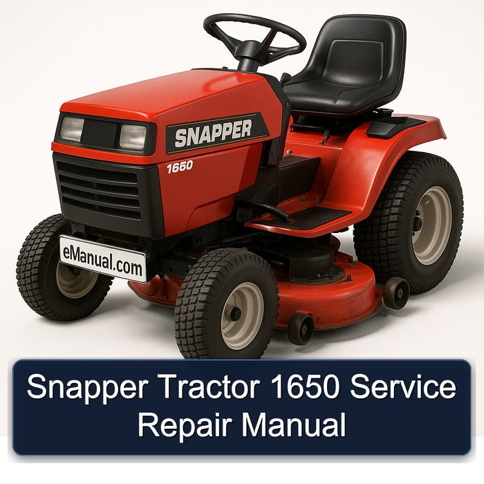 Snapper Tractor 1650 Service Repair Workshop Manual PDF