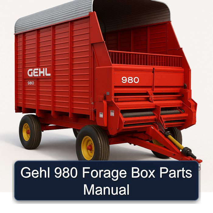 Gehl 980 Forage Box Parts Catalog PDF