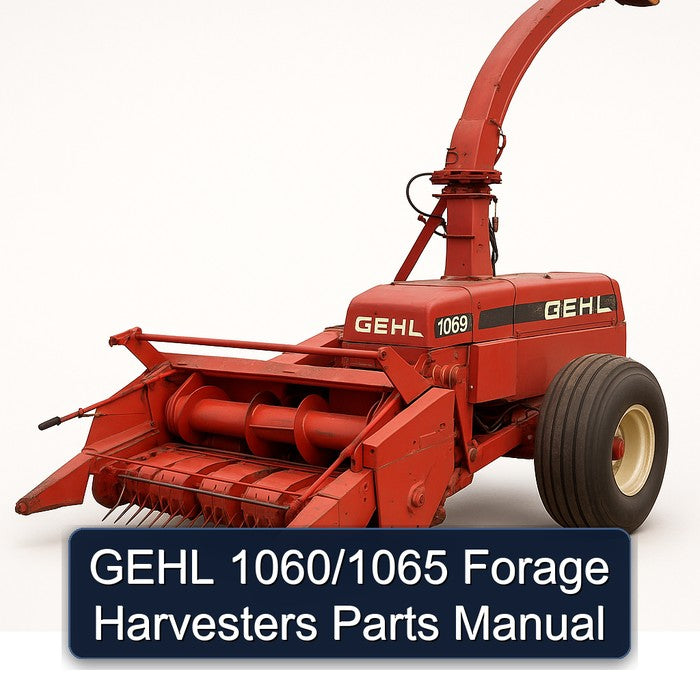 Gehl 1060/1065 Forage Harvesters Parts Catalog PDF