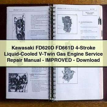 Kawasaki FD620D FD661D 4-Stroke Liquid-Cooled V-Twin Gas Engine Service Repair Manual-Improved-PDF