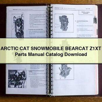 ARCTIC CAT Snowmobile BEARCAT Z1XT Parts Manual Catalog