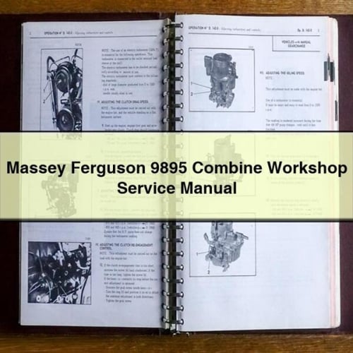 Massey Ferguson 9895 Combine Workshop Service Manual