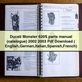 Ducati Monster 620S parts Manual (catalogue) 2002 2003 Pdf ( English German Italian Spanish French)