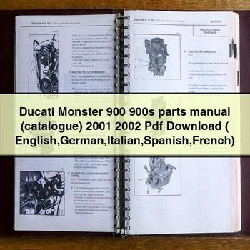 Ducati Monster 900 900s parts Manual (catalogue) 2001 2002 Pdf ( English German Italian Spanish French)