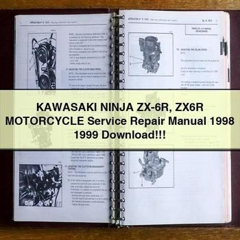 KAWASAKI NINJA ZX-6R ZX6R Motorcycle Service Repair Manual 1998 1999