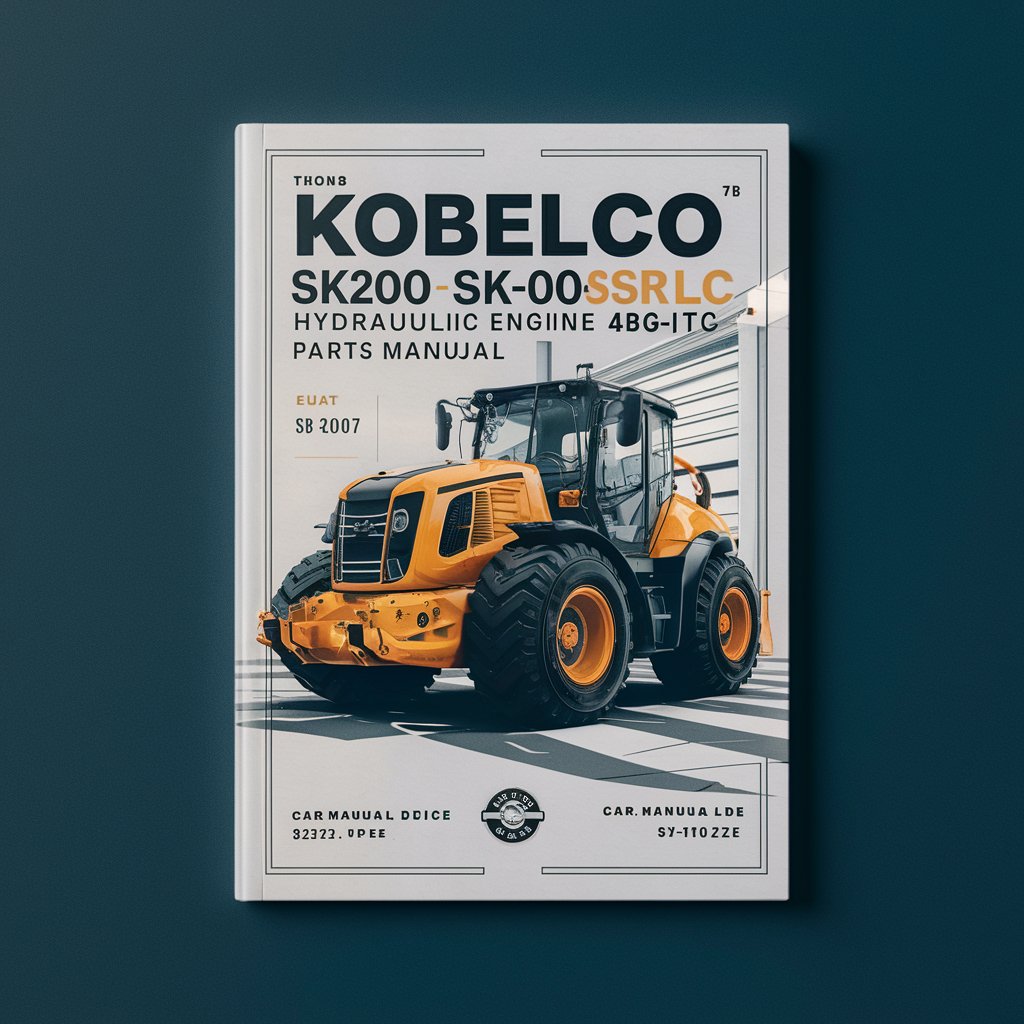 Kobelco SK200SR SK200SRLC Hydraulic Excavators & Isuzu Diesel Engine 4BG1TC Parts Manual (LA01-01001 YB01-01001) S3YB00002ZE