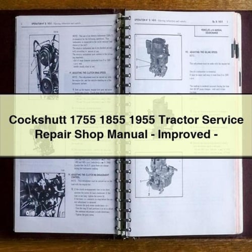 Cockshutt 1755 1855 1955 Tractor Service Repair Shop Manual - Improved