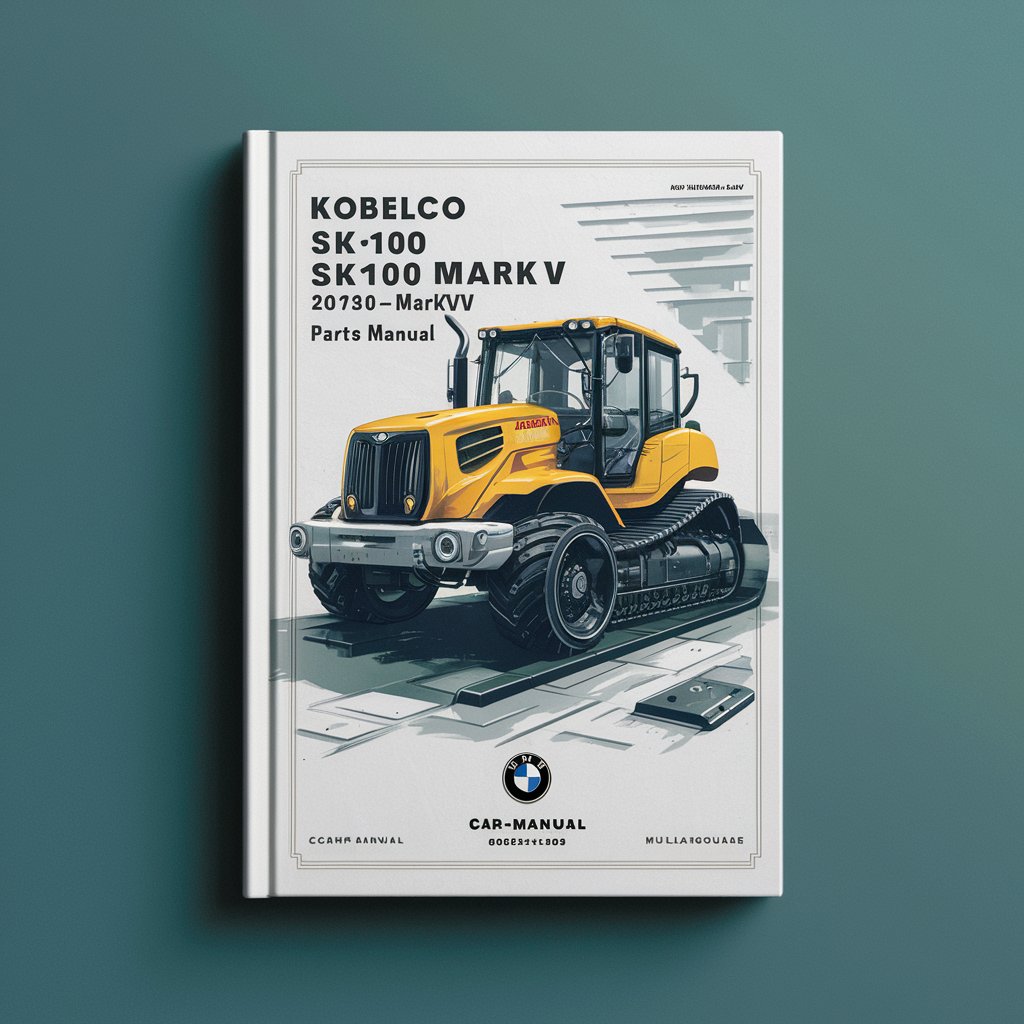 Kobelco SK100 MARKV SK100L MARKV Crawler Excavator Parts Manual