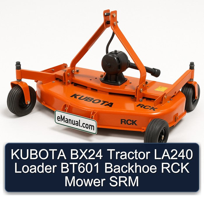 KUBOTA BX24 Tractor LA240 Loader BT601 Backhoe RCK Mower SRM