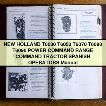 New Holland T6030 T6050 T6070 T6080 T6090 Power Command Range Tractor Spanish Operators Operator's Manual
