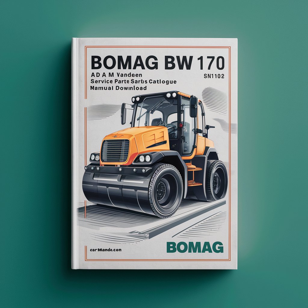 Bomag BW 170 AD AM Tandem vibratory rollers Service Parts Catalogue Manual SN101870111003