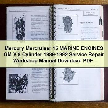 Mercury Mercruiser 15 Marine Engines GM V 8 Cylinder 1989-1992 Service Repair Workshop Manual