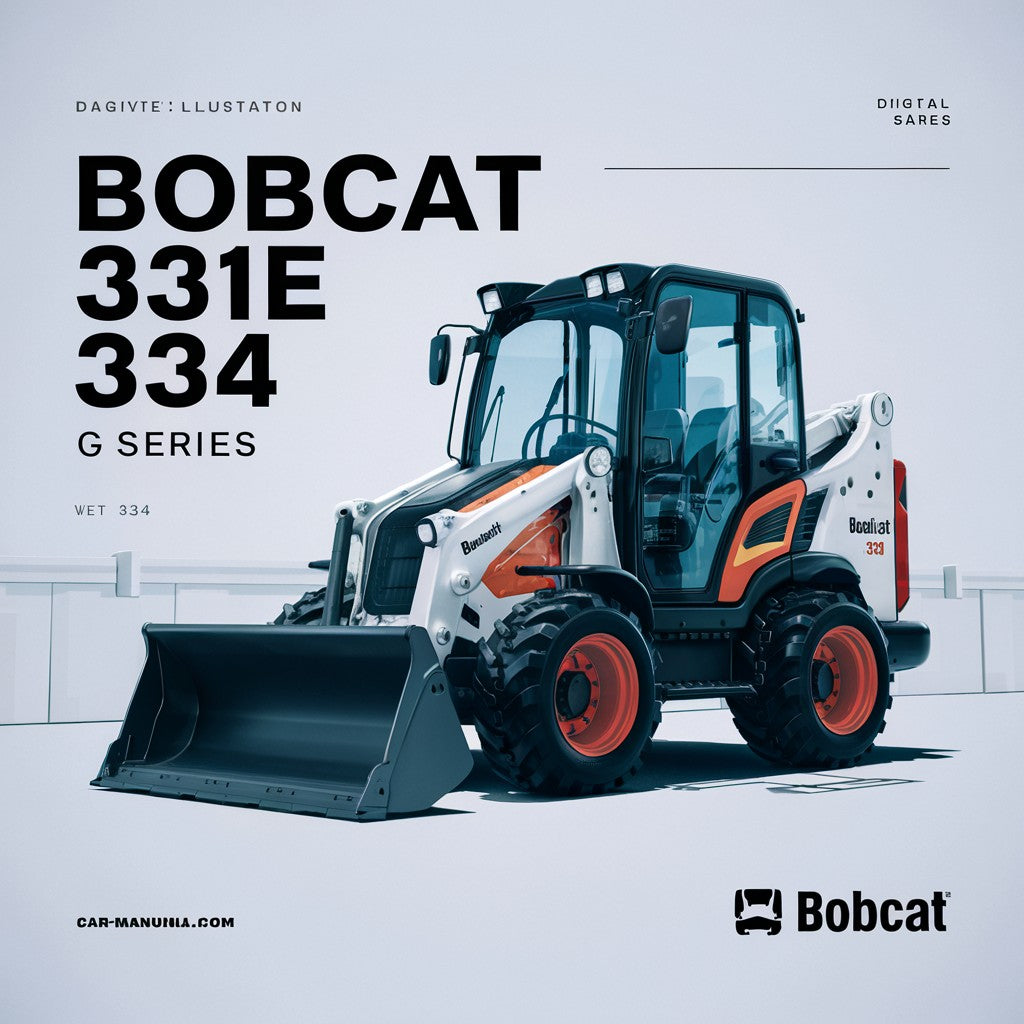 Bobcat 331 331E 334 Hydraulic Excavator (G Series) Service Repair Workshop Manual (S/N 234313000 & Above S/N 234412000 & Above S/N 234513000 & Above)