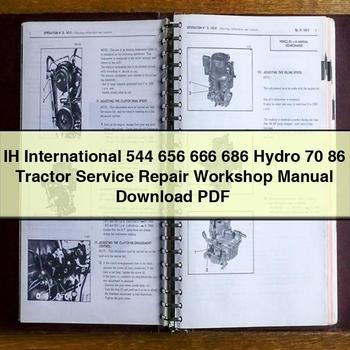 Crawler Tractors International IH 544 656 666 686 Hydro 70 86 Tractor Service Repair Workshop Manual