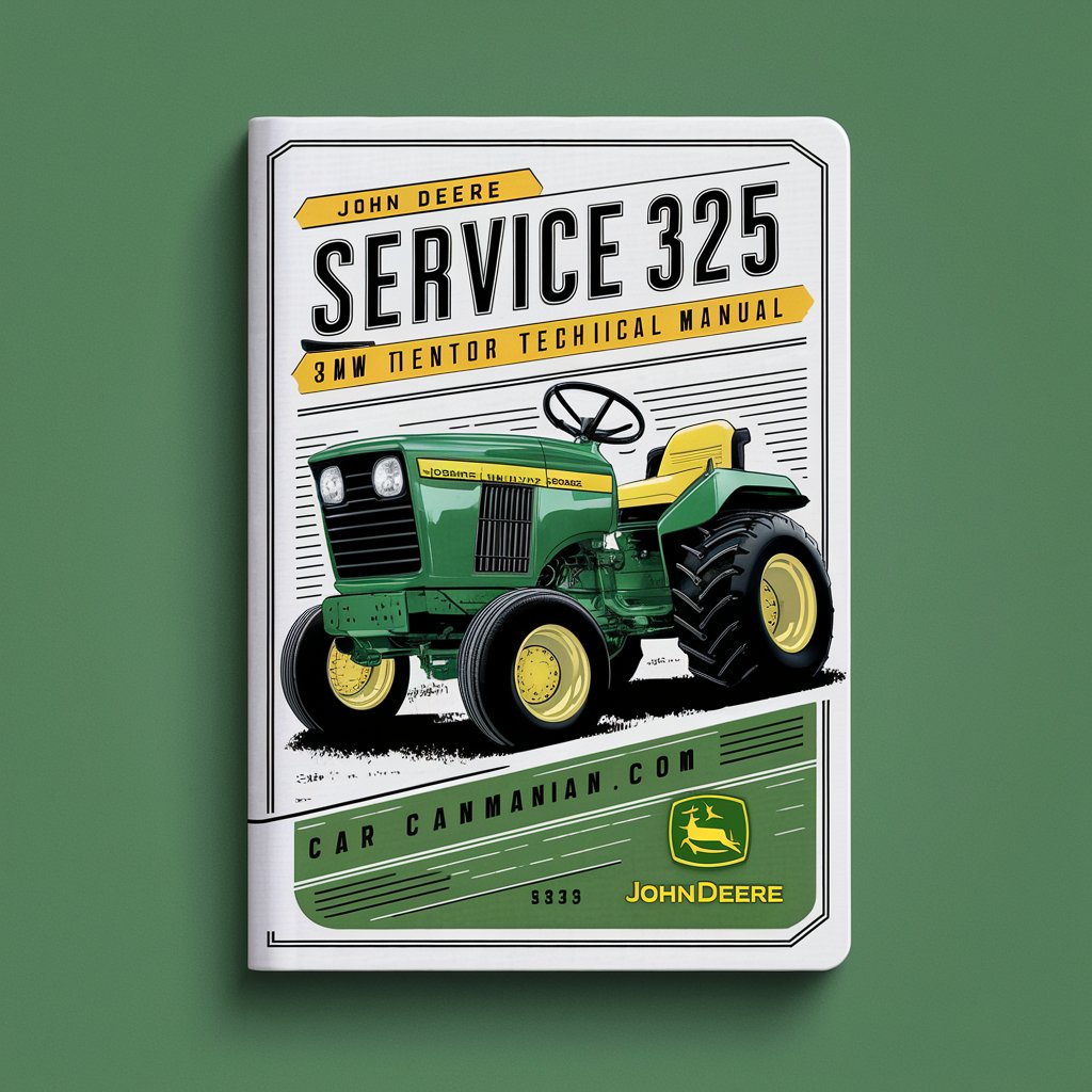 John Deere Service 325 335 345 lawn tractor Service Technical Manual.