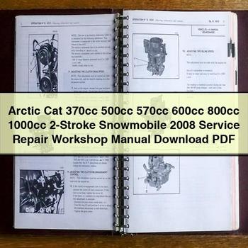 Arctic Cat 370cc 500cc 570cc 600cc 800cc 1000cc 2-Stroke Snowmobile 2008 Service Repair Workshop Manual