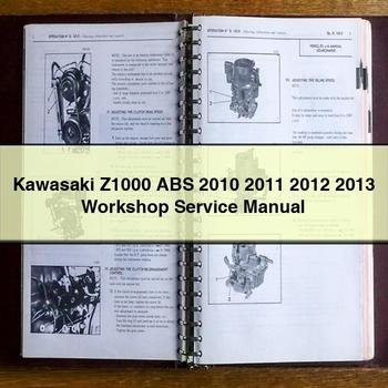Kawasaki Z1000 ABS 2010 2011 2012 2013 Workshop Service Repair Manual