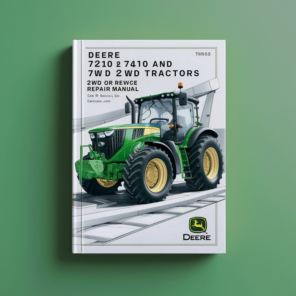 Deere 7210 7410 and 7510 2WD or MFWD Tractors Service Repair Manual (TM1653)
