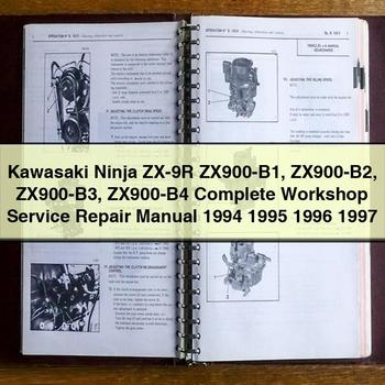 Kawasaki Ninja ZX-9R ZX900-B1 ZX900-B2 ZX900-B3 ZX900-B4 Complete Workshop Service Repair Manual 1994 1995 1996 1997