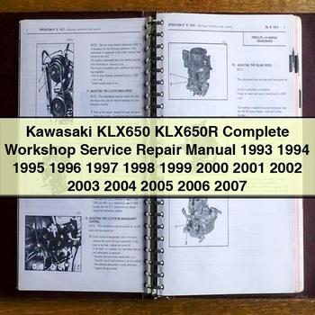Kawasaki KLX650 KLX650R Complete Workshop Service Repair Manual 1993 1994 1995 1996 1997 1998 1999 2000 2001 2002 2003 2004 2005 2006 2007