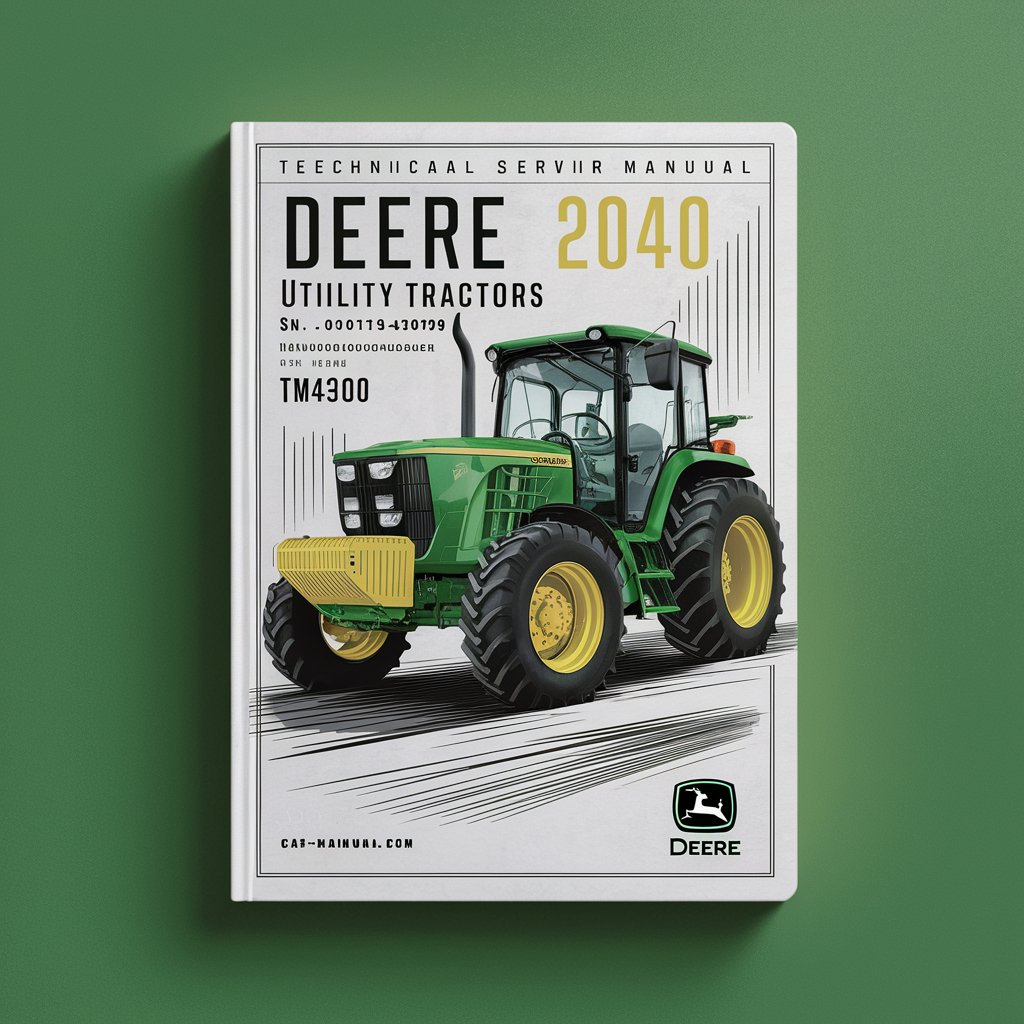 Deere 2040 Utility Tractors (SN. 010001-349999) Technical Service Repair Manual (tm4300)