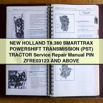 New Holland T8.380 Smarttrax Powershift Transmission (PST) Tractor PIN Zfre03123 Above Service Repair Workshop Manual PDF