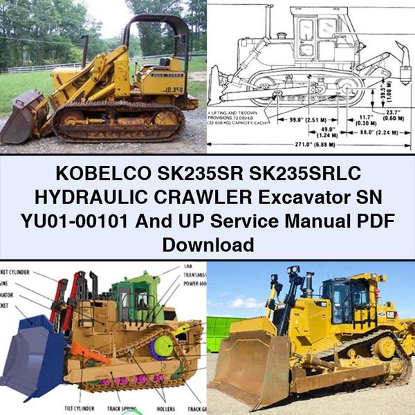 KOBELCO SK235SR SK235SRLC HYDRAULIC Crawler Excavator SN YU01-00101 And UP Service Repair Manual