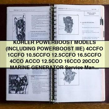 Kohler POWERBOOST ModelS (INCLUDING POWERBOOST IIIE) 4CCFO 1CCFO 10.5CCFO 12.5CCFO 16.5CCFO 4CCO ACCO 12.5CCO 16CCO 20CCO Marine Generator Service Repair Manual
