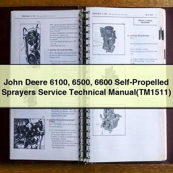 John Deere 6100 6500 6600 Self-Propelled Sprayers Service Technical Manual(TM1511)