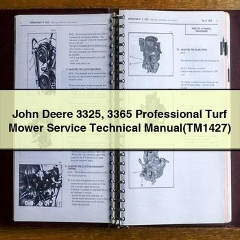 John Deere 3325 3365 Professional Turf Mower Service Technical Manual(TM1427)