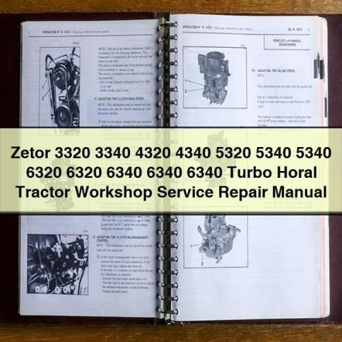 Zetor 3320 3340 4320 4340 5320 5340 6320 6340 Turbo Horal Tractor Service Repair Workshop Manual PDF