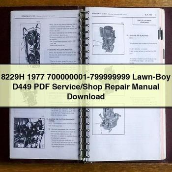 700000001-799999999 LAWN-BOY D449 /shop Service Repair Workshop Manual PDF